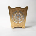 FALCONIERI WOODEN WASTE BASKET GOLD/IV (202140033)