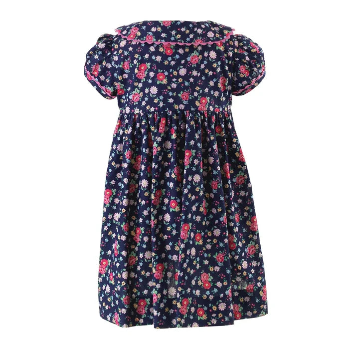 Rachel Riley Floral Front Button Dress & Bloomers