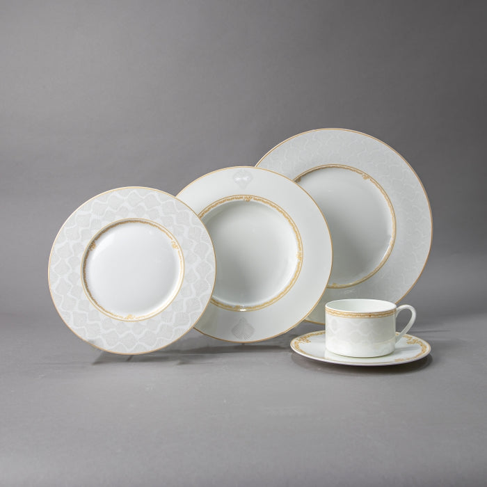 FOSUNY-FINE BONE 20PCS DINNER SET WHITE/GOLD (202029260)
