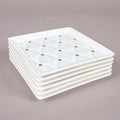 FOSUNY SET 6 SQUARE DISH 13X13CM BLUE/GOLD (202029004)