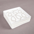 FOSUNY SET 6  SQUARE DISH 13X13CM GREY/WHITE (202029014)