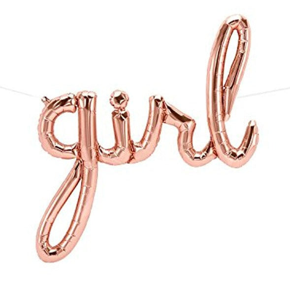 GIRL Script Letter Balloon