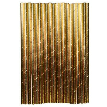 gold paper straws