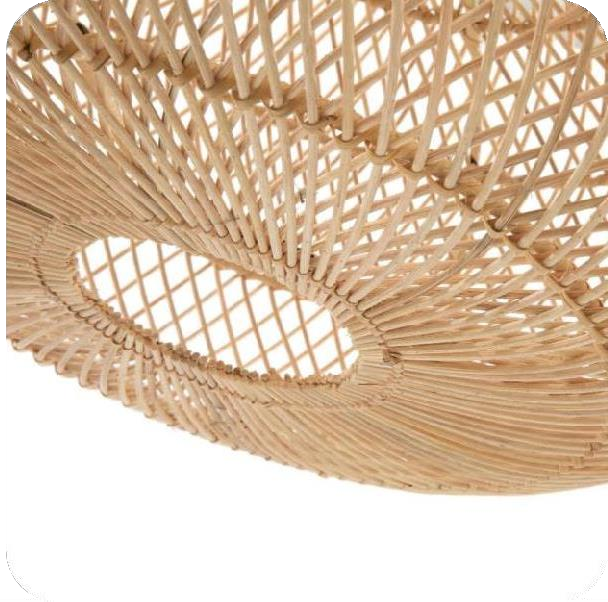 Handwoven Rattan Bamboo Lamp Shade D60cm x H30cm (D)