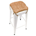 Hayden Copper Square Industrial Bar Stool Cushion - Latex Foam Fill - Barnett Home Decor