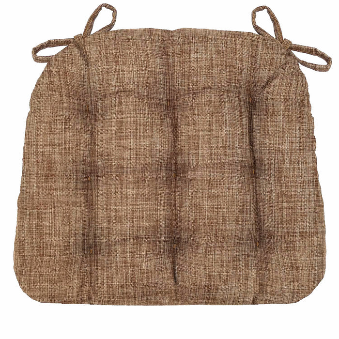 Hayden Pecan Dining Chair Pads - Latex Foam Fill - Reversible