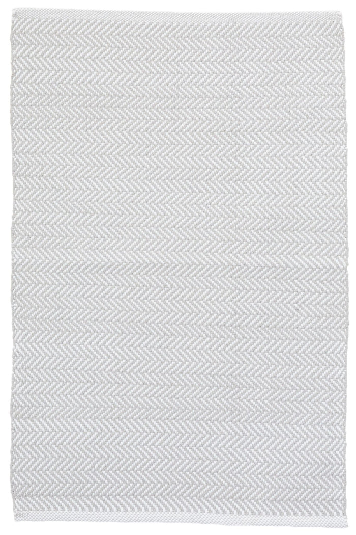 Herringbone Pearl Grey/White Handwoven Indoor/Outdoor Rug Rug By Annie Selke