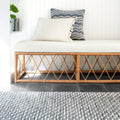 Hobnail Blue Handwoven Performance Rug Rug By Annie Selke