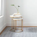 Homer Blue Hand Loom Knotted Wool/Viscose Rug Rug By Annie Selke