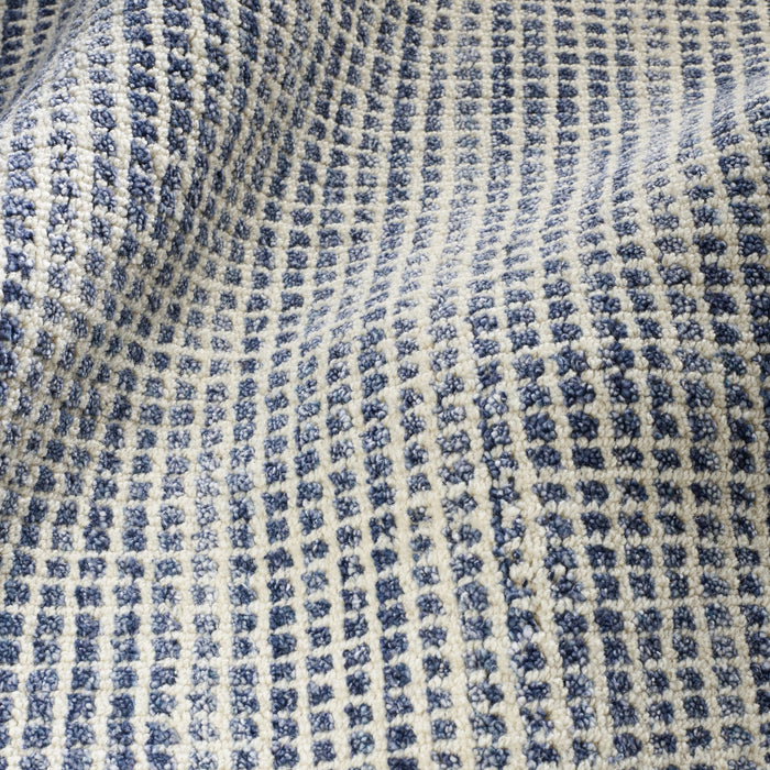 Homer Blue Hand Loom Knotted Wool/Viscose Rug Rug By Annie Selke