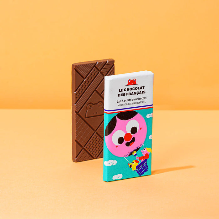 Le Chocolat des Français Hot Air Balloon  Milk Chocolate Hazelnuts Bar