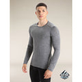 Icebreaker Men's Merino 200 Oasis Long Sleeve Crewe Thermal Top - Gritstone Heather - Hill and Dale Outdoors