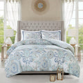 Isla Blue 3 Piece Duvet Cover Set Duvet Covers By JLA HOME/Olliix (E & E Co., Ltd)
