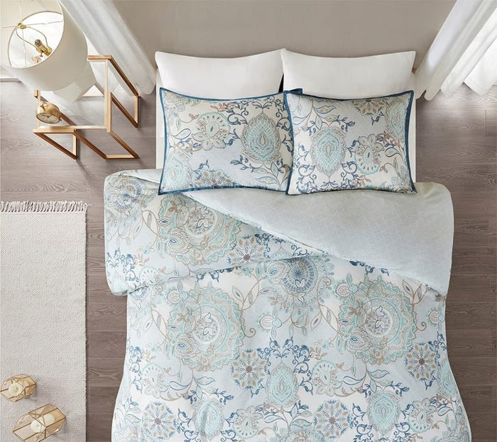 Isla Blue 3 Piece Duvet Cover Set Duvet Covers By JLA HOME/Olliix (E & E Co., Ltd)