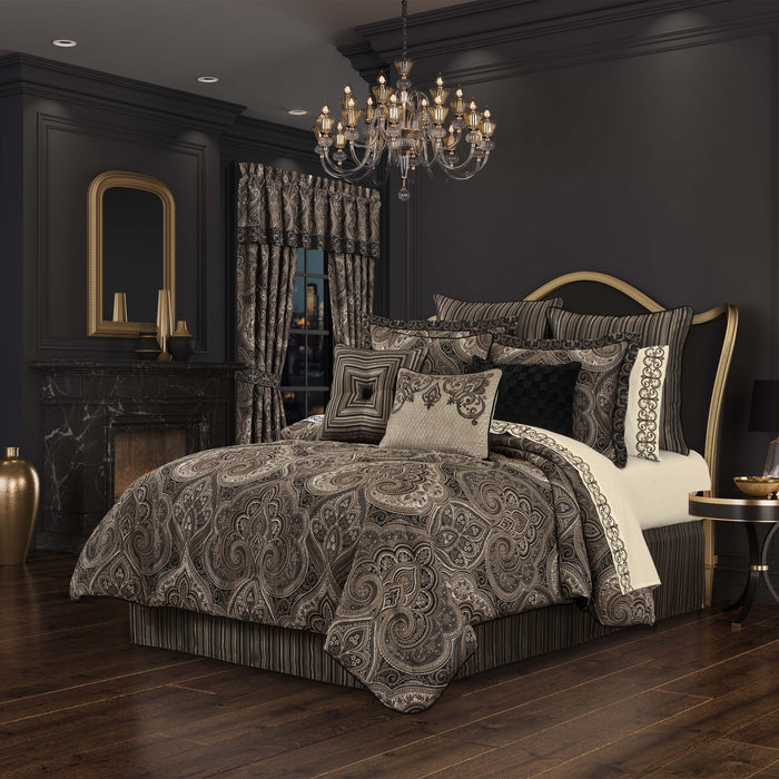 J Queen Cipriana Bronze 4 Piece Comforter Set in QUEEN - Final Sale Comforter Sets By US Office - Latest Bedding