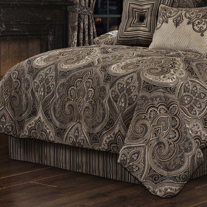 J Queen Cipriana Bronze 4 Piece Comforter Set in QUEEN - Final Sale Comforter Sets By US Office - Latest Bedding
