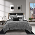 J Queen Dalton Black 3 Piece Comforter Set in FULL/QUEEN - Final Sale Comforter Sets By US Office - Latest Bedding