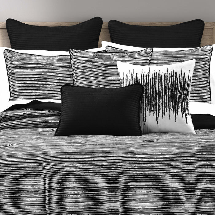 J Queen Dalton Black 3 Piece Comforter Set in FULL/QUEEN - Final Sale Comforter Sets By US Office - Latest Bedding