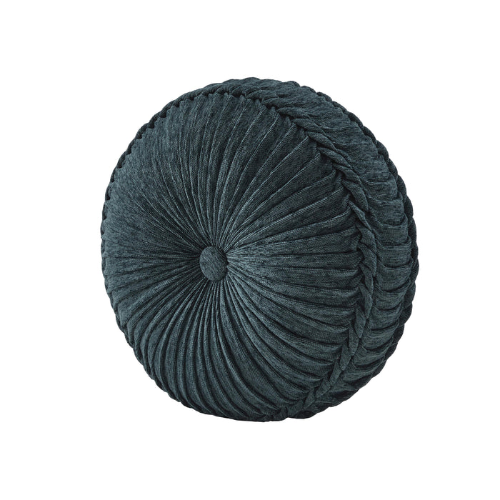 J Queen Nancy Teal Round Decorative Throw Pillow 15" x 15" - Final Sale Throw Pillows By US Office - Latest Bedding