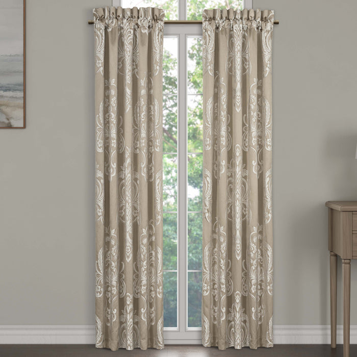 J Queen Potenza Sand Window Panel Pair - Final Sale Window Panels By US Office - Latest Bedding