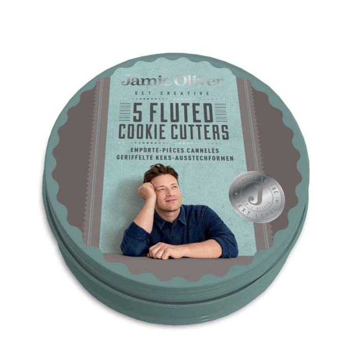 Jamie Oliver Fluted Cookie Cutters, Set of 5(Atlantic Green)