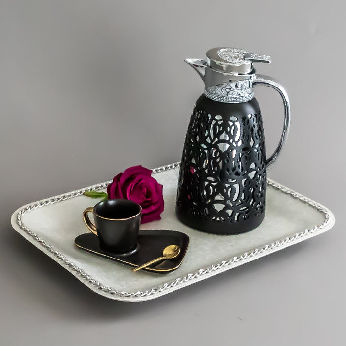 JIEGUAN VACUUM FLASK 1LITER BLACK/SILVER (202035042)