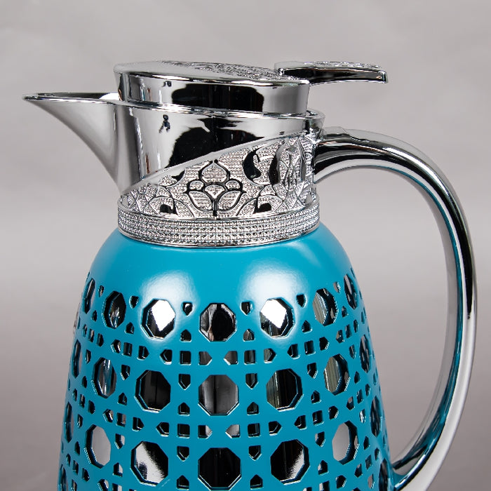 JIEGUAN VACUUM FLASK 1LITER BLUE/SILVER (202035071)