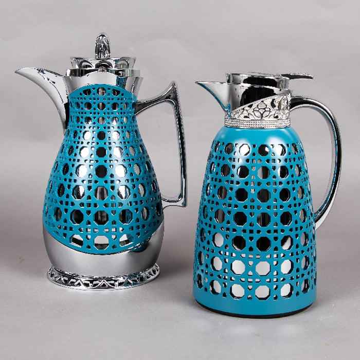 JIEGUAN VACUUM FLASK 1LITER BLUE/SILVER (202035071)