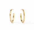 Julie Vos Crescent Stone Hoop