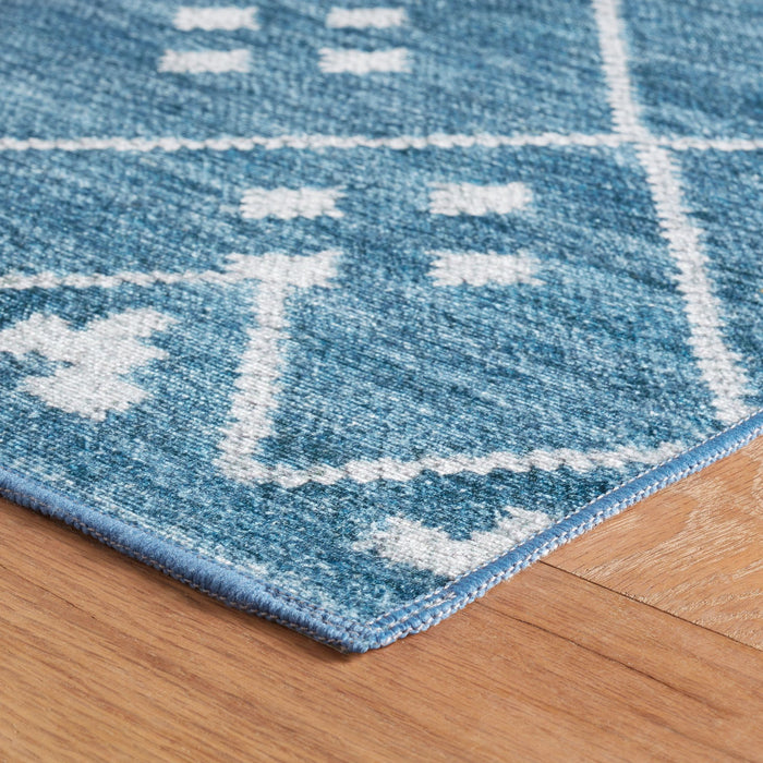 Kota Indigo Machine Washable Rug Rug By Annie Selke