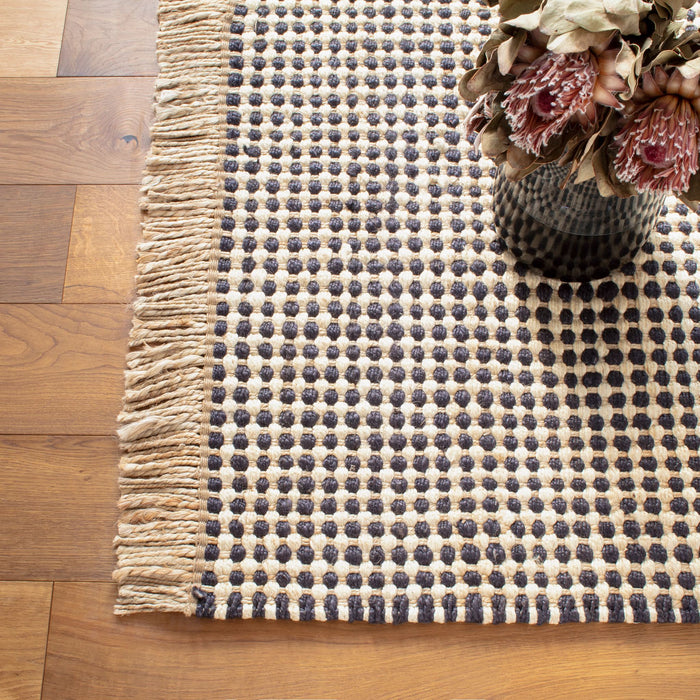 Kuba Black Handwoven Jute Rug Rug By Annie Selke