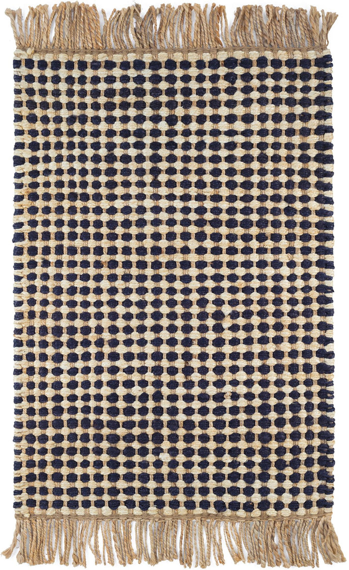 Kuba Black Handwoven Jute Rug Rug By Annie Selke