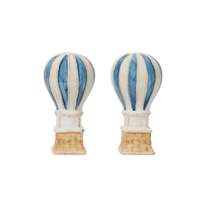 Juliska L'Amour Toujours  Hot Air Balloon Salt and Pepper Shakers Set/2 - Chambray