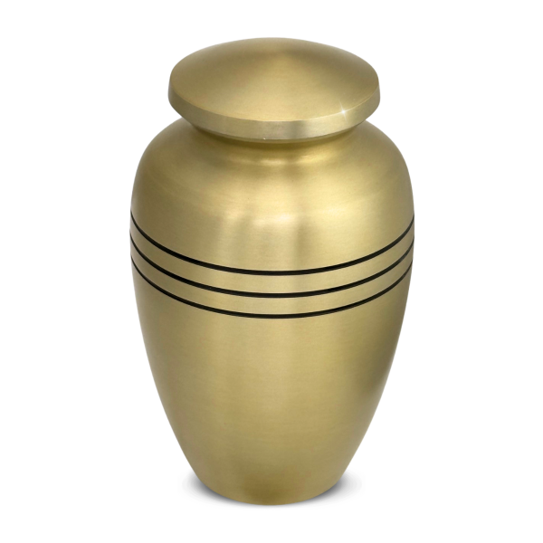 Large/Adult 228 Cubic Inches Classic Gold Brass Funeral Cremation Urn for Ashes