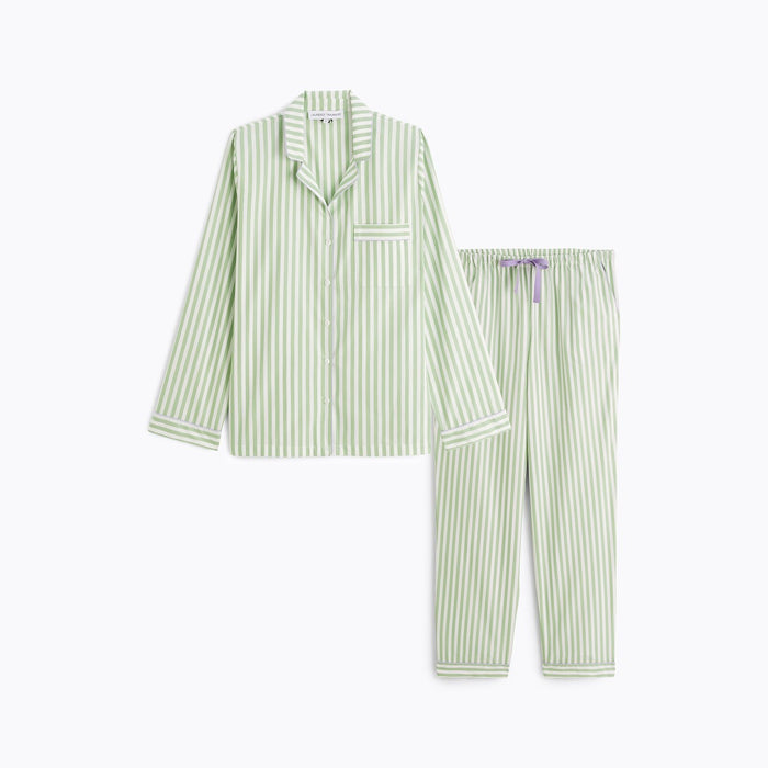 Laurence Tavernier Essentiel Rayé Jade Long Pajamas
