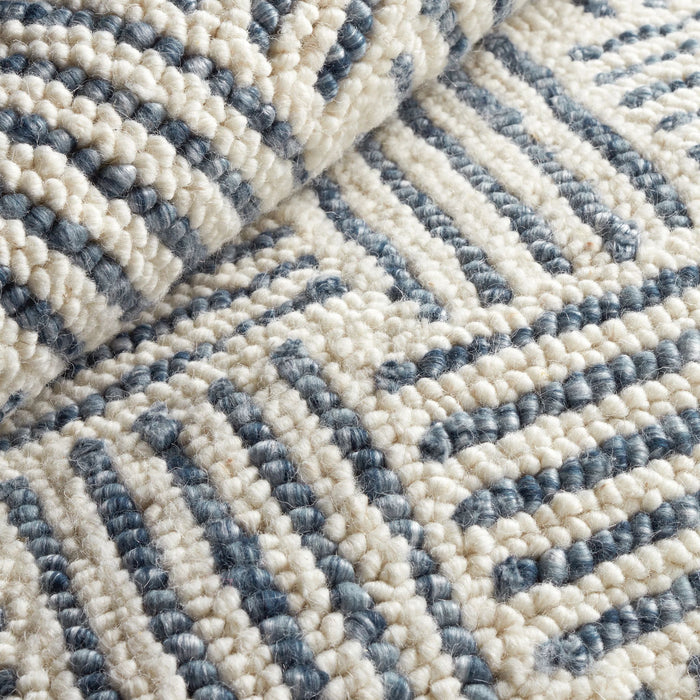 Layers Indigo Hand Hooked Wool Rug Rug By Annie Selke