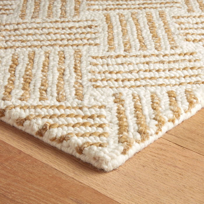 Layers Ochre Hand Hooked Wool Rug Rug By Annie Selke