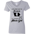 Life Took Me To Iowa Always Be An Illinois Girl T-shirt - T-shirt Teezalo