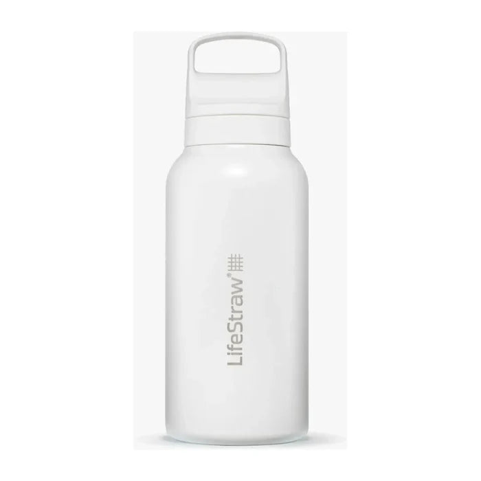 LifeStraw Go Stainless Steel 1L Bottle - Polar White - Hill and Dale Outdoors