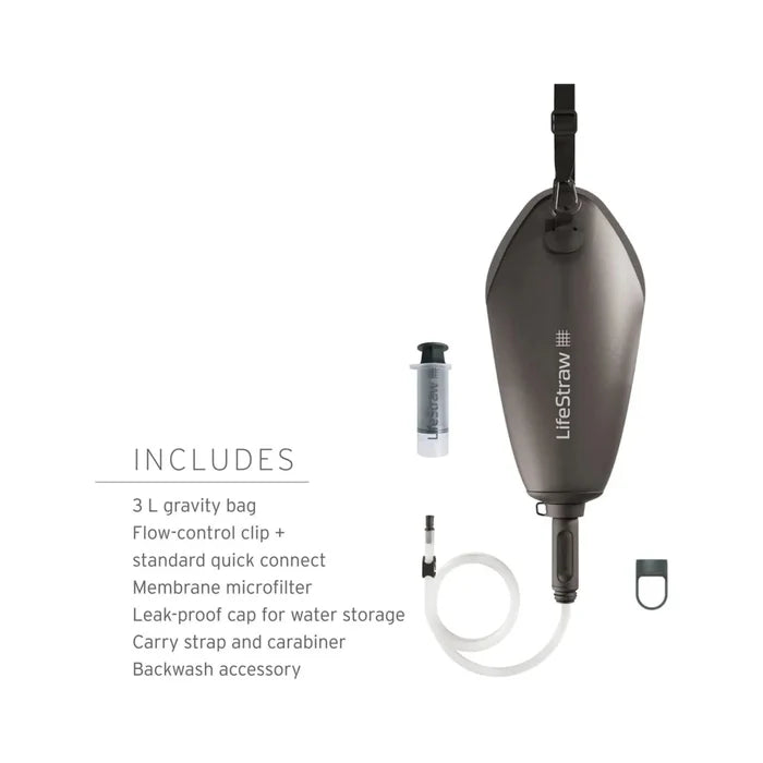 LifeStraw Peak Series 3L Gravity System - Mountain Blue - Hill and Dale Outdoors