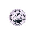 Lilac & Noir Mini Beachside Paper Plates - 8 pack