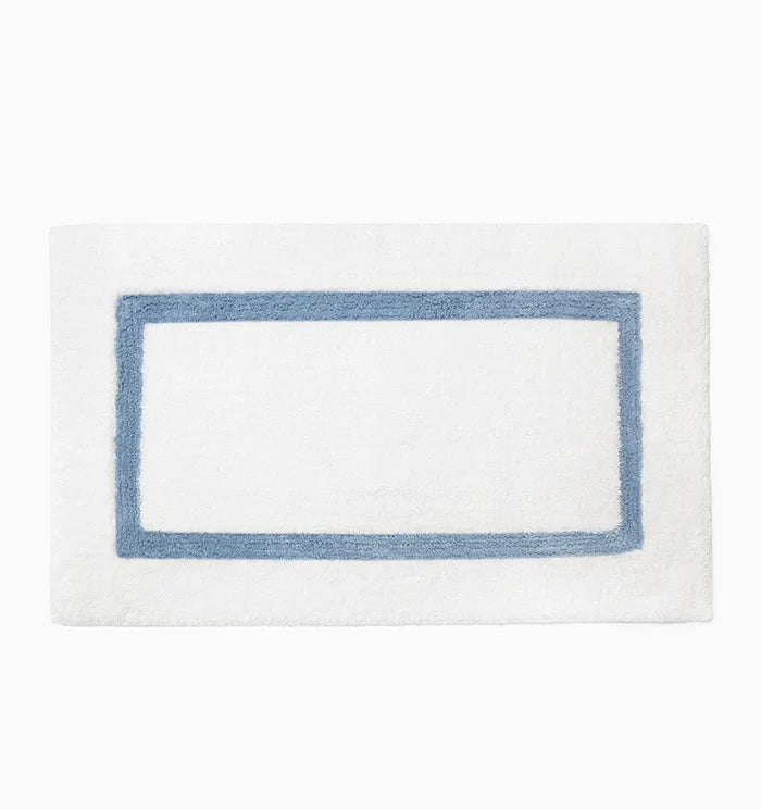 Sferra Lindo Bath Rug - White/Sea, La Petite Maison
