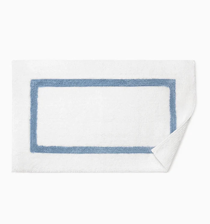Sferra Lindo Bath Rug - White/Sea, La Petite Maison