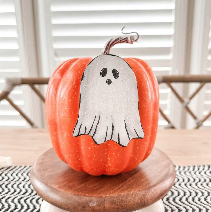 Lined Ghost Pumpkin Poke