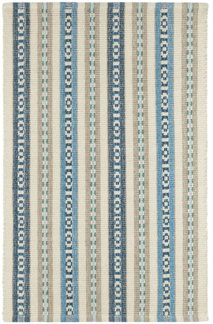 Long Slade Indigo Handwoven Cotton Rug Rug By Annie Selke