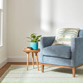 Long Slade Teal Handwoven Cotton Rug Rug By Annie Selke