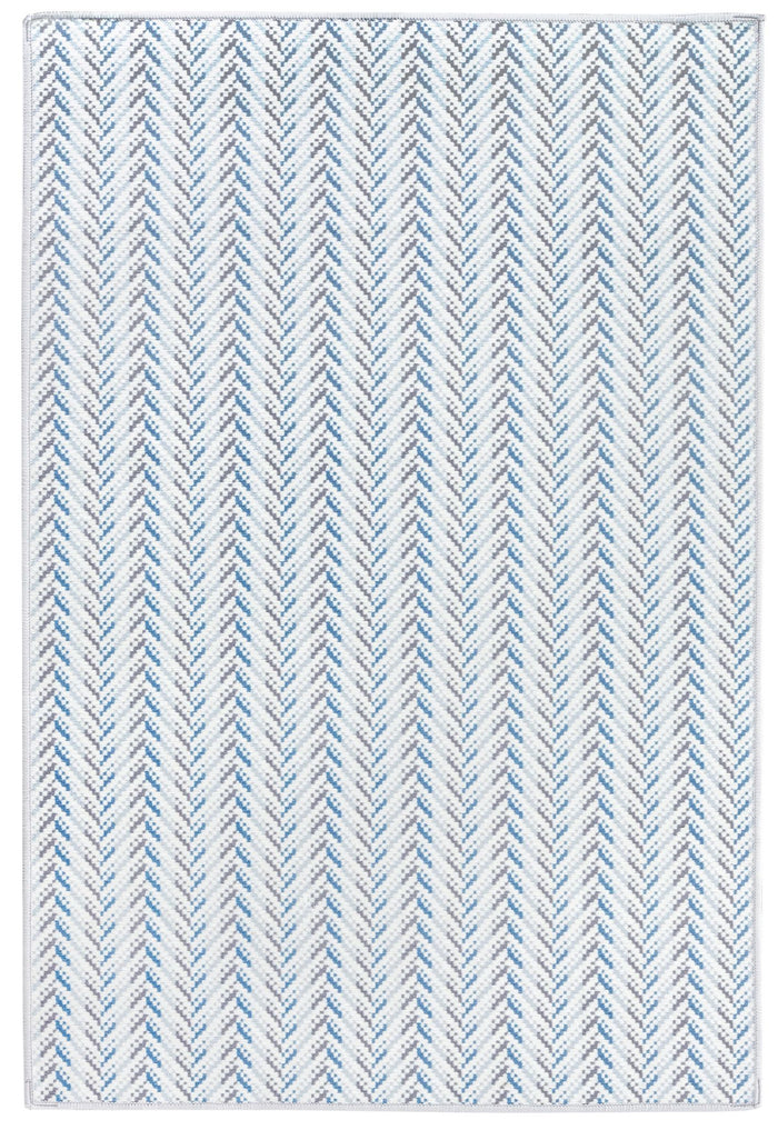 Lowell Blue Machine Washable Rug Rug By Annie Selke