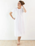 Jacaranda Lynn White Cotton Nightgown