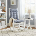 blue gingham nursery rocker cushions