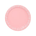 Mahjong Rosy Pink Jasperware Dinner Paper Plate - 8 pack